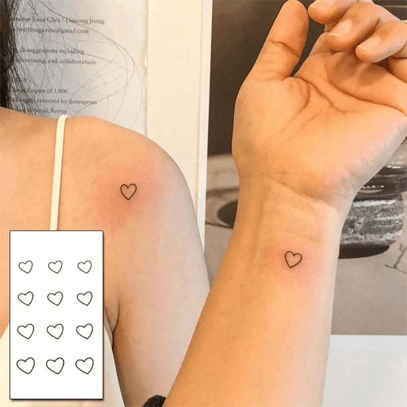 Small Hearts Temporary Tattoo