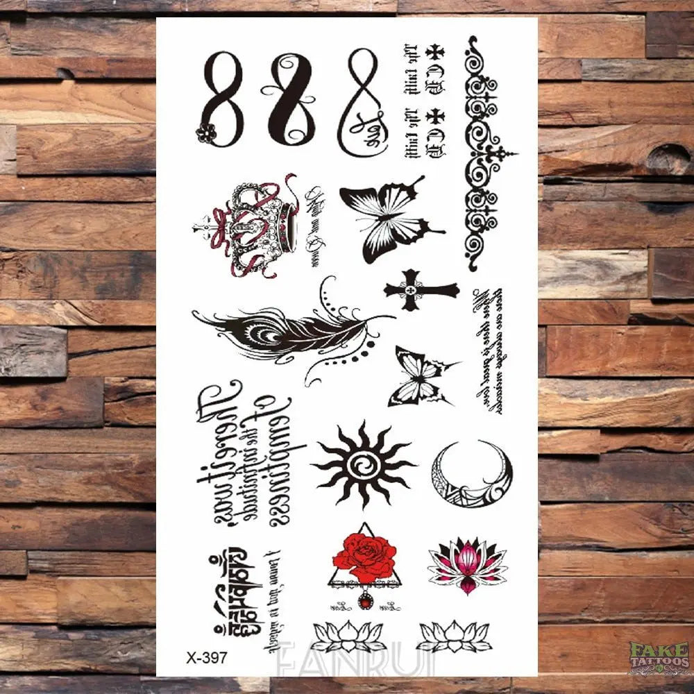 25 Desgin Cool Infinity Letter Endless Watertransfer Tattoo Women Party  Tatoo Body Arm Hand Temporary Key Tattoo Sticker Men Leg | Fruugo KR