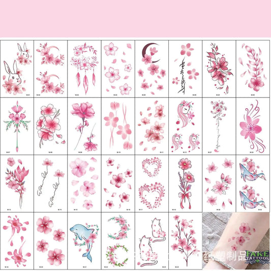 30Pcs Korean Magic Tattoo Water Transfer Sticker For Men And Women Fashion Lasting Environmental Protection And Waterproof