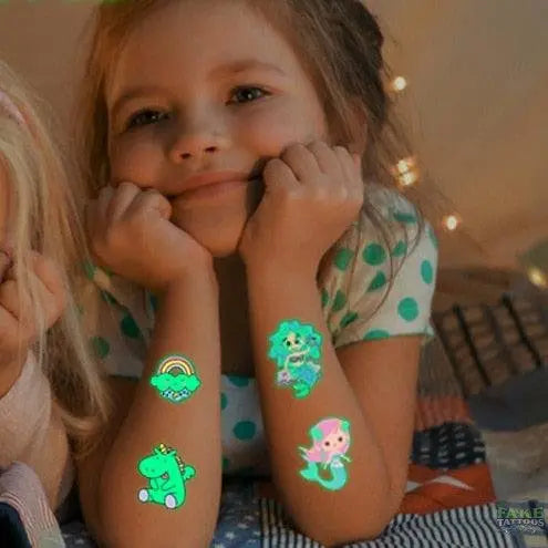 Children's Luminous Tattoo Stickers Holiday Party Cute Cartoon Arm Face Glowing  Tattoo Stickers-_x | Fruugo ZA