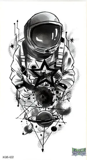 Astronaut Temporary Tattoo