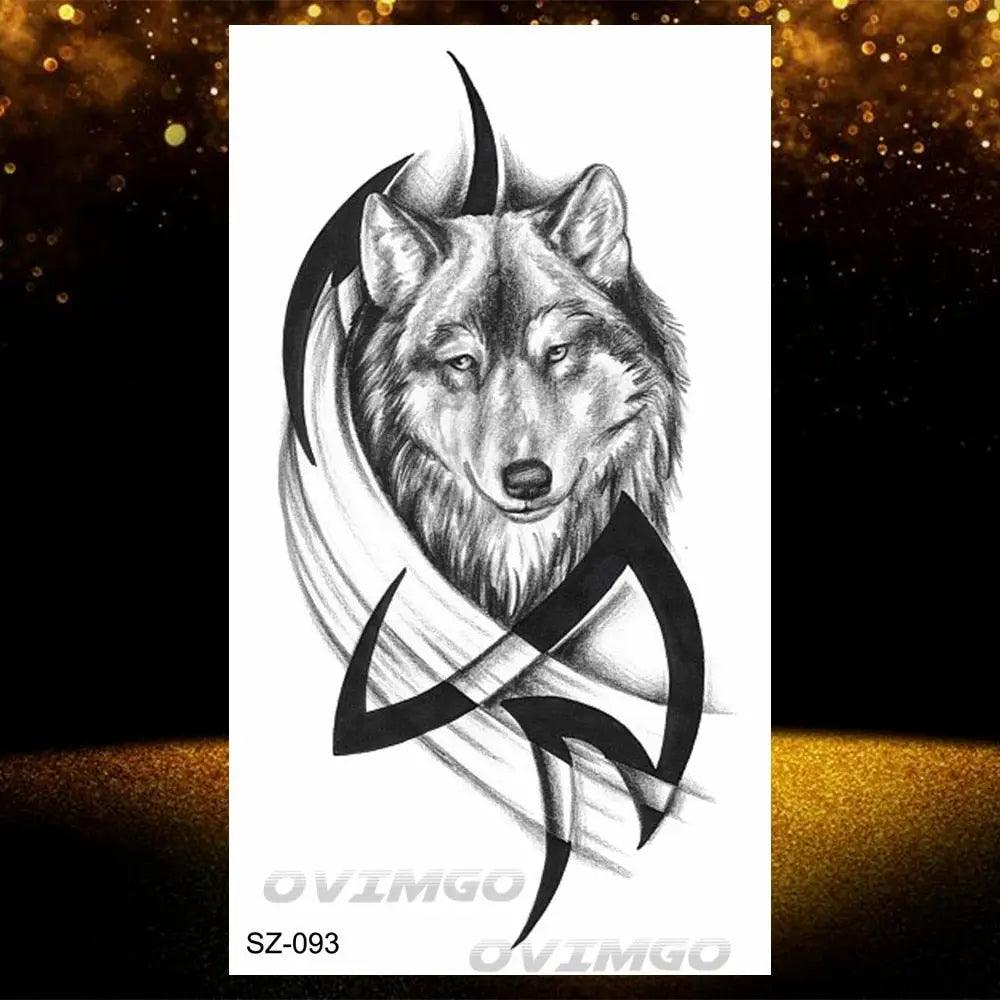 coyote head black and white tattoo Stock Vector | Adobe Stock