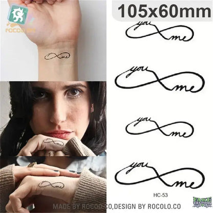 Body Art Sex waterproof temporary tattoos for men and women individuality 3d Barcode design tattoo sticker Wholesale HC1077