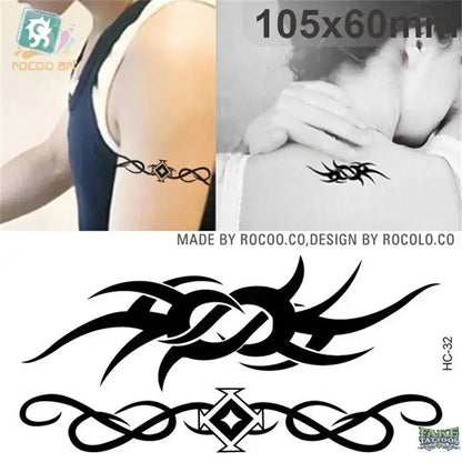 Body Art Sex waterproof temporary tattoos for men and women individuality 3d Barcode design tattoo sticker Wholesale HC1077