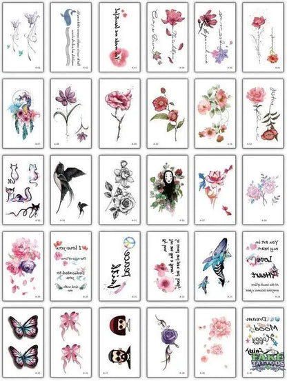 Chinese words temporary tattoos small hand finger tattoo sticker men women body art painting fake tatoo set