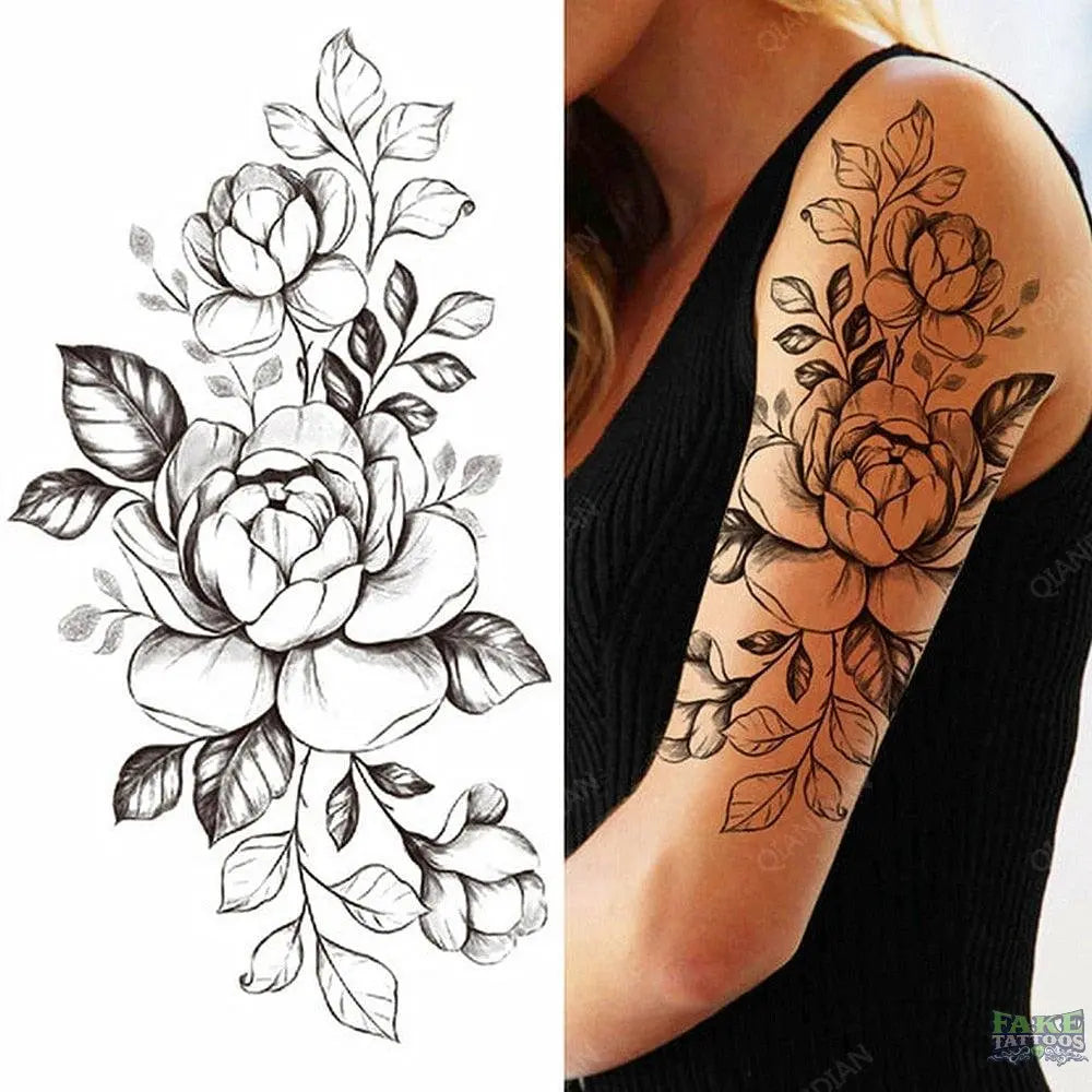 Colorful Sleeve Tattoos Stickers Full Arm Temporary Tattoos Sleeves Fake  Watercolor Body Art Arm Tattoo for Kids Women Makeup 12-Sheet