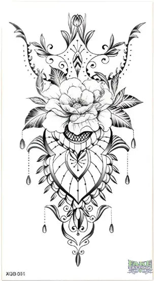 Flower Temporary Tattoo