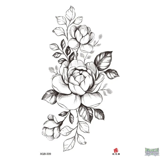 Flowers Floral Temporary Tattoo Fake Tattoos