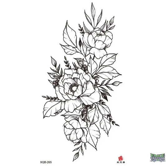 Flowers Floral TemporaryTattoo