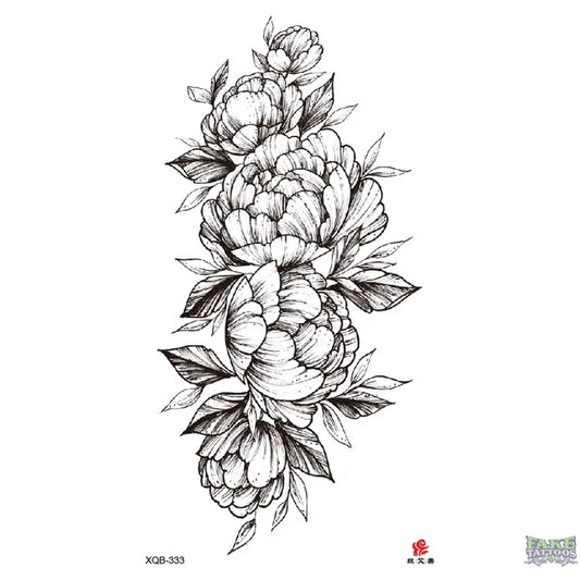 Flowers Temporary Tattoo Fake Tattoos