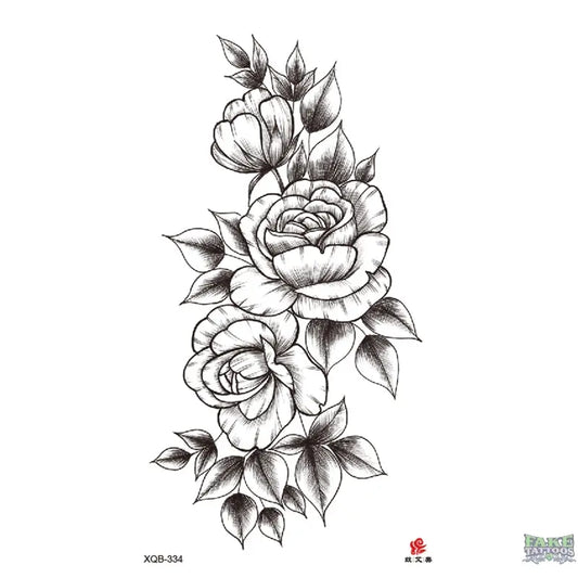 Flowers Temporary Tattoo Fake Tattoos