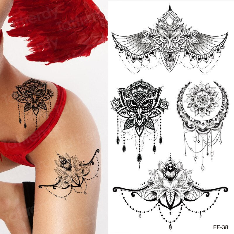 Waterproof Temporary Tattoo Sticker Eagle Wings Fake Tatto Flash Tatoo Back  Leg Arm chest belly Large Size for Women girl Men - AliExpress