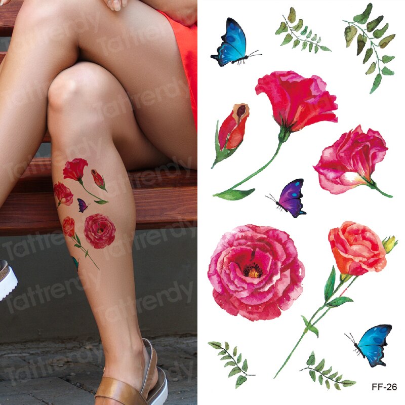 Temporary Tattoo Stickers Waterproof Arm Leg Body Art Fake Colorful Tattoos  US - Etsy