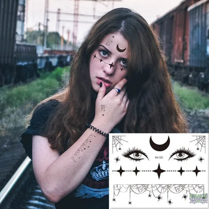 Halloween Zombie Scars Tattoos Fake Scab Bloody Makeup Halloween Decoration Wound Scary Blood Injury Sticker 3D Waterproof Face