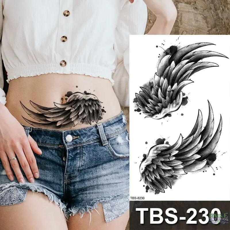 Japanese Geisha Temporary Tattoo Dark Moon Girl Waterproof Tattoo Sticker Sexy Body Art Tattoo for Women Girls Beauty Decal