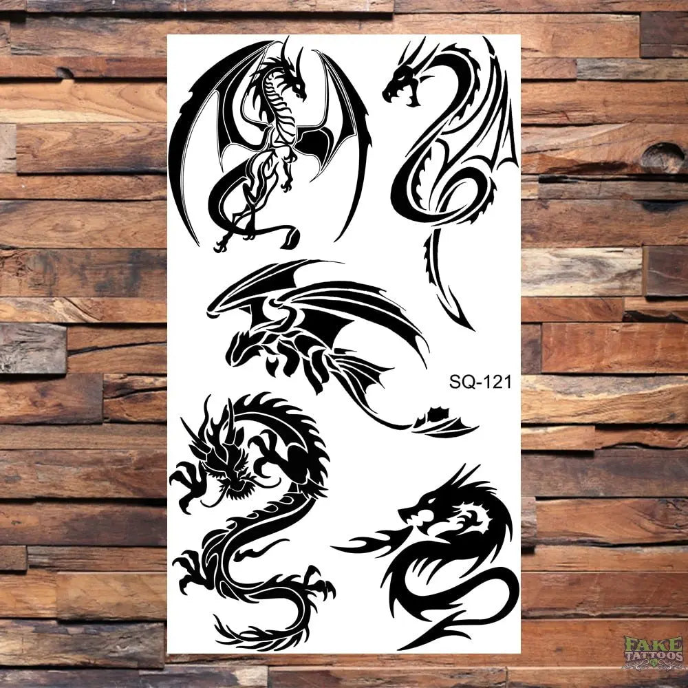 1pc Dragon Men Waterproof Temporary Tattoos Stickers Arm Sleeves Cool Big  Hipster Washable Dead - AliExpress