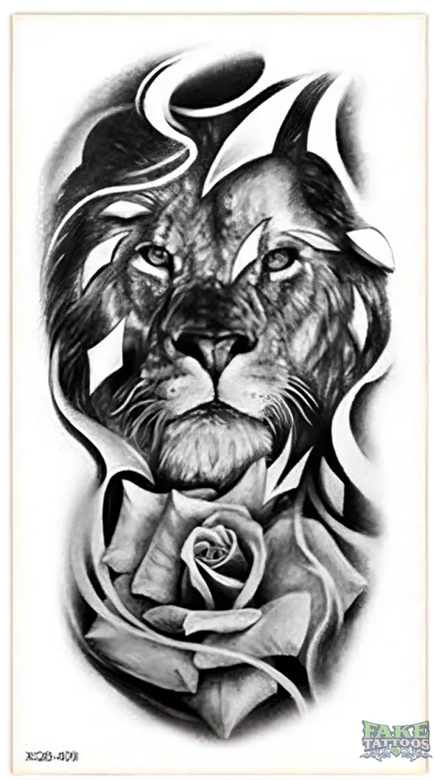 Lion Temporary Tattoo