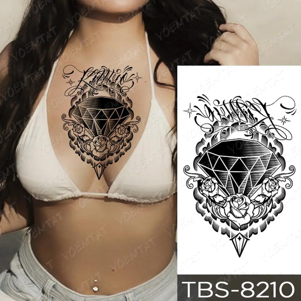 Waterproof Blue Fake Shoulder Tattoo Wing Totem On Chest Sexy Juice Design For  Men And Women Z0403 From Misihan09, $4.02 | DHgate.Com