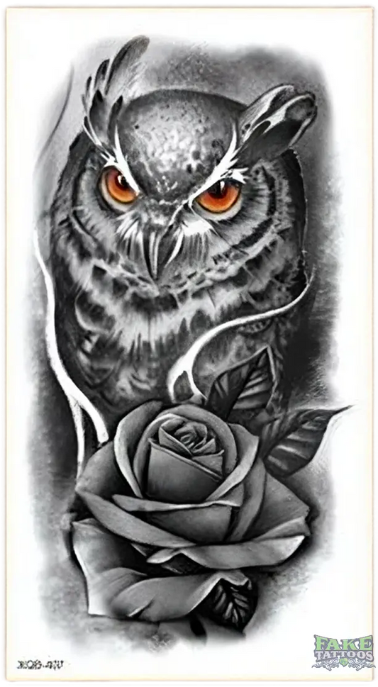 Owl Temporary Tattoo