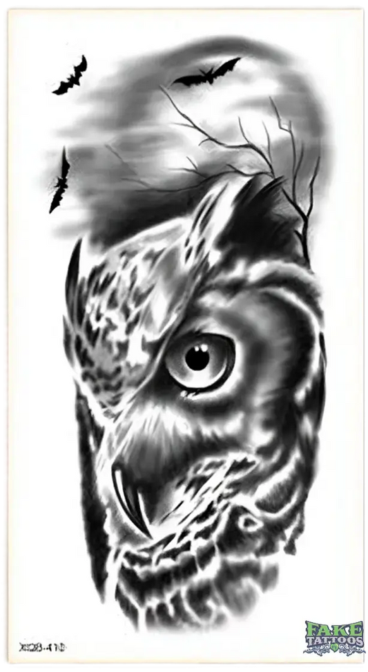 Owl Temporary Tattoo