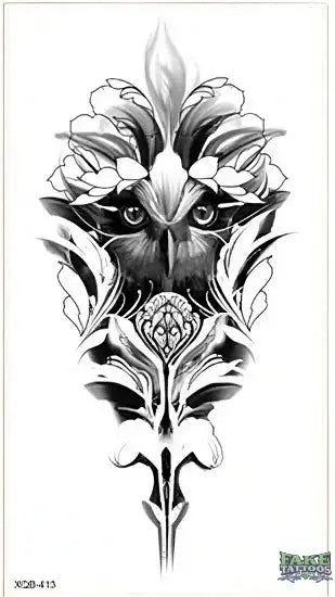 Owl Temporary Tattoo