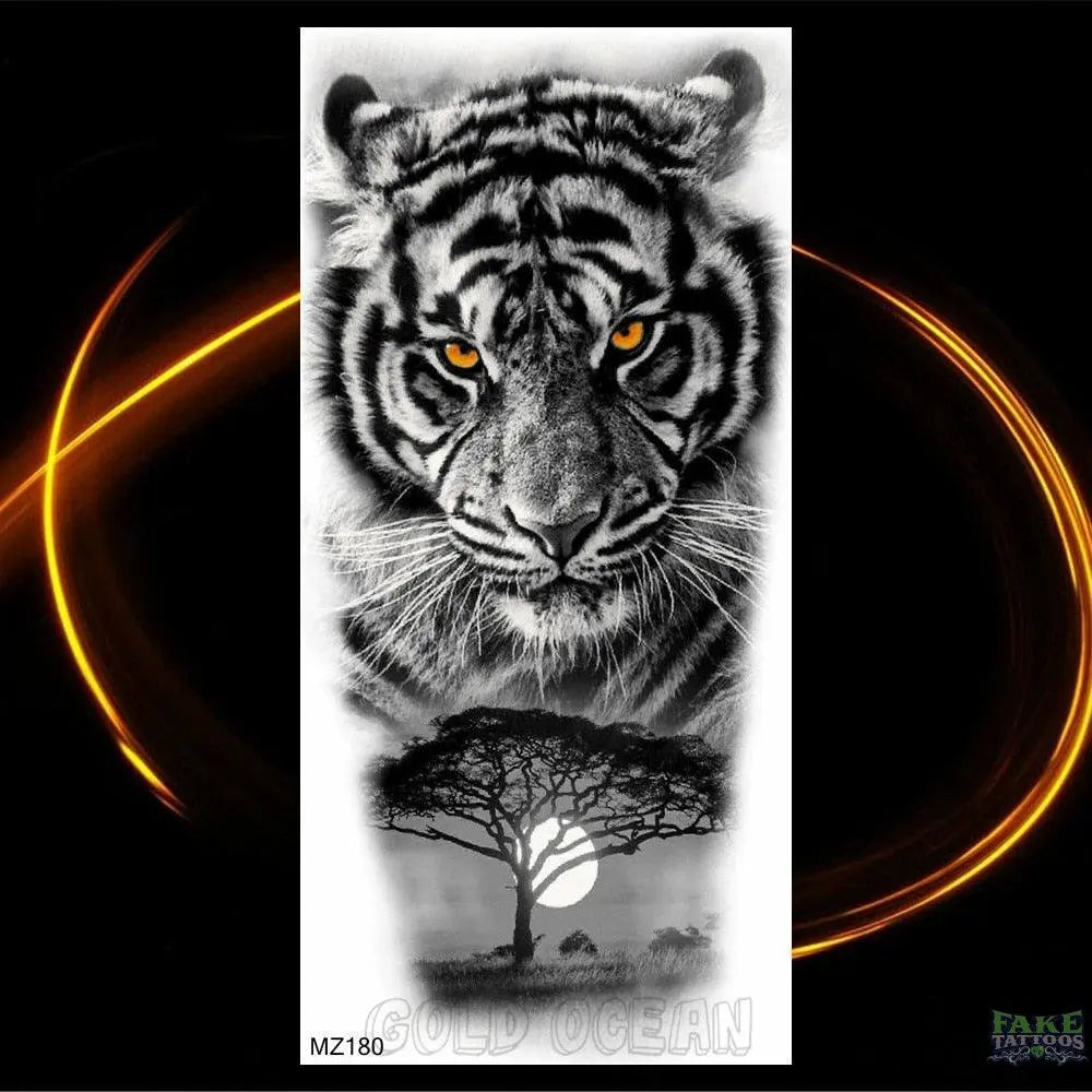 Buy HM282 Tiger Eagle Bear Lion Tattoo Sticker Fake Foamposites Tatuagem  Flash Sexy Online at desertcartINDIA