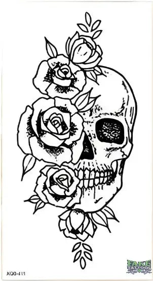 Skull Temporary Tattoo