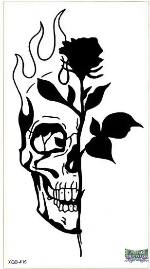 Skull Temporary Tattoo