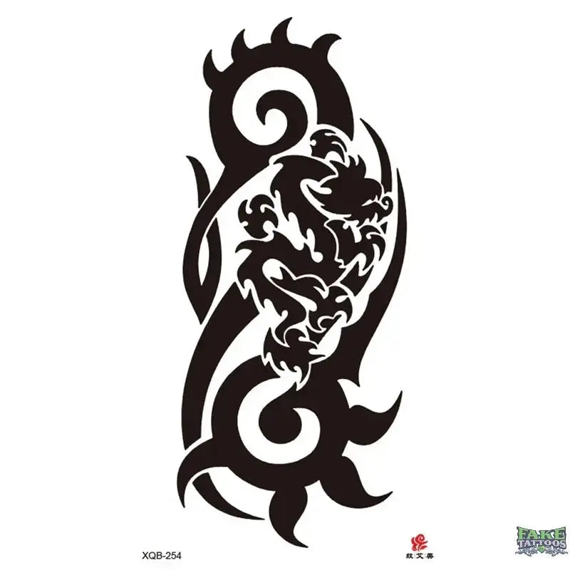 Tribal Tiger Asian Chinese Temporary Tattoo