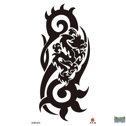 Tribal Tiger Asian Chinese Temporary Tattoo