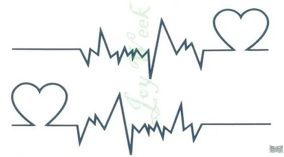 Airplane and Heartbeat Contrail Temporary Tattoo - Set of 3 – Little Tattoos