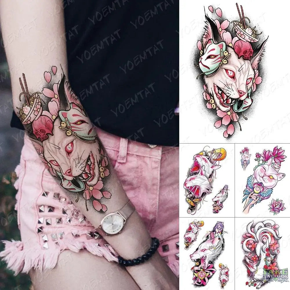 77 Sheets Temporary Tattoos 17 Sheets Large Half Arm Fake Tattoos Colorful  Flower Dream Catcher Owl for Adult Arm Shoulder 60 Sheets Small Waterproof  Temporary Tattoo Realistic for Women and Girls