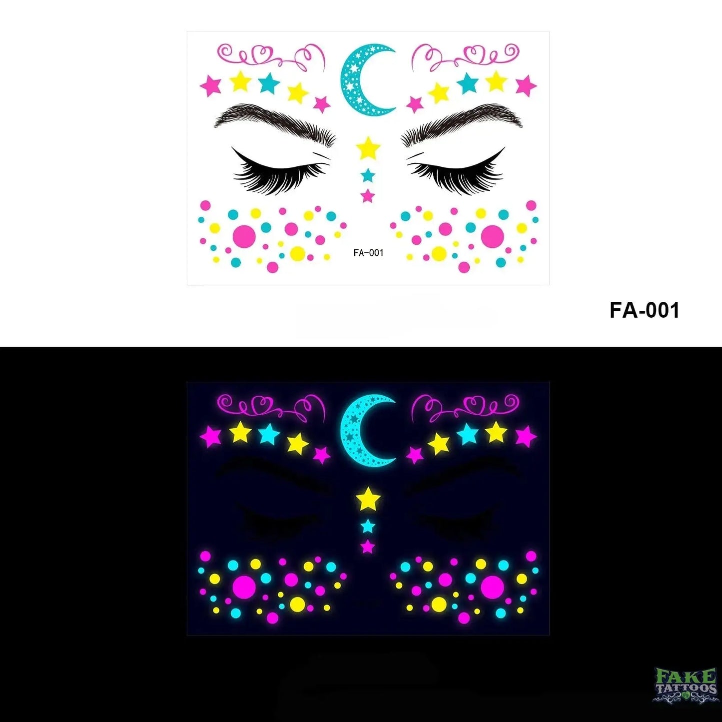 Waterproof UV Light Temporary Tattoos