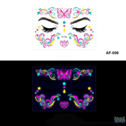 Waterproof UV Light Temporary Tattoos