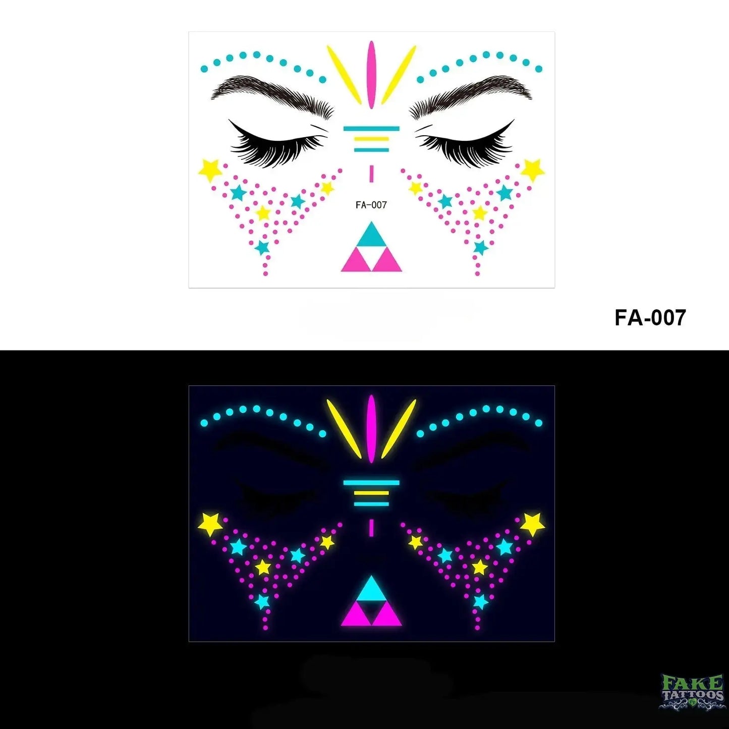 Waterproof UV Light Temporary Tattoos