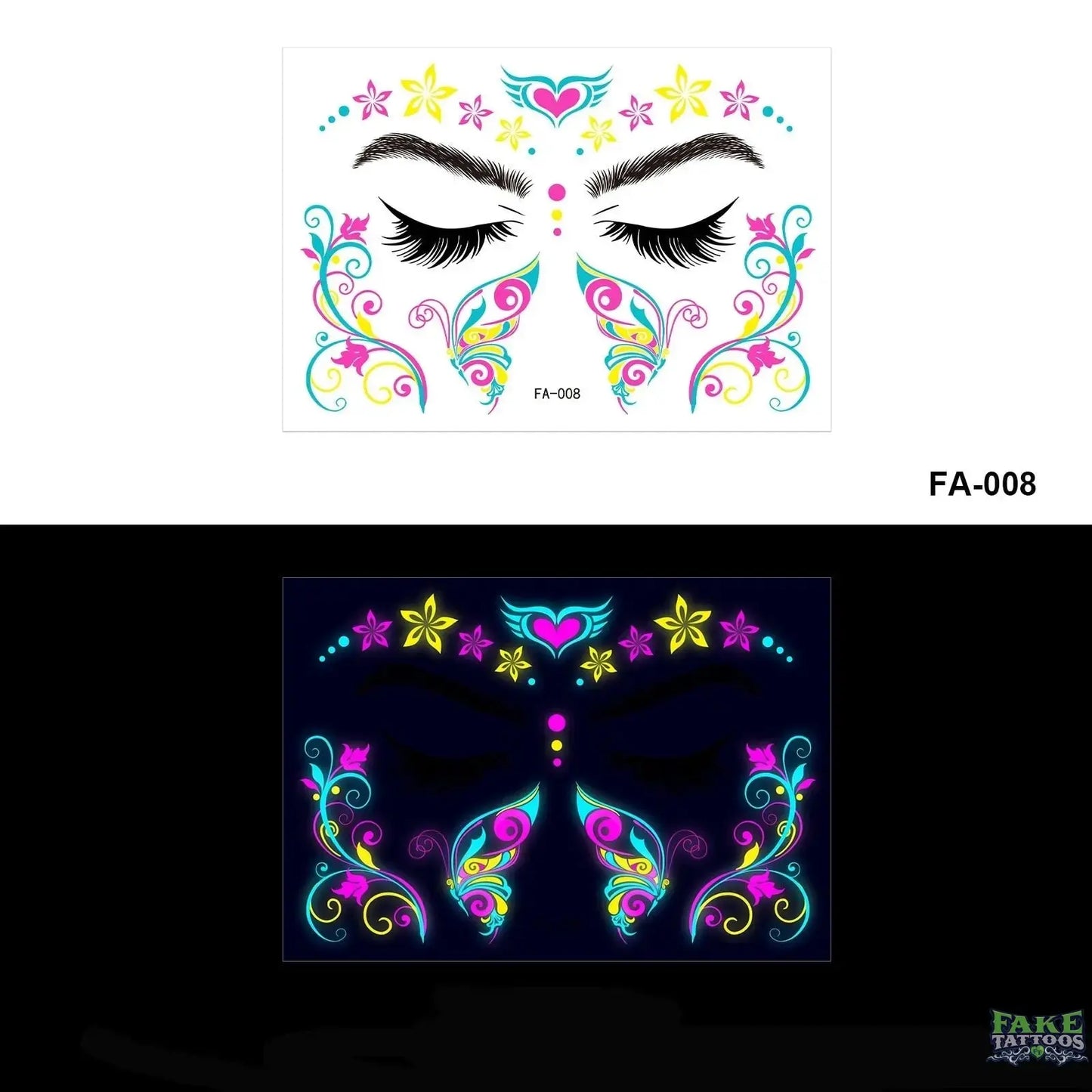 Waterproof UV Light Temporary Tattoos