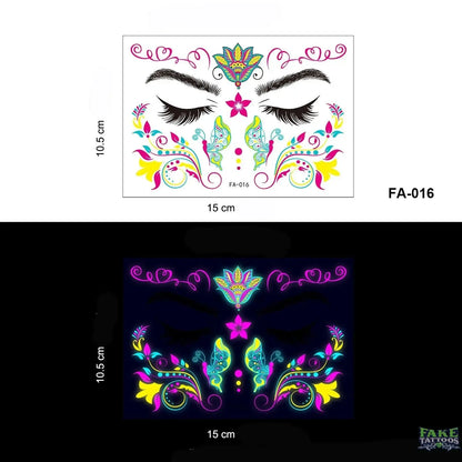 Waterproof UV Light Temporary Tattoos