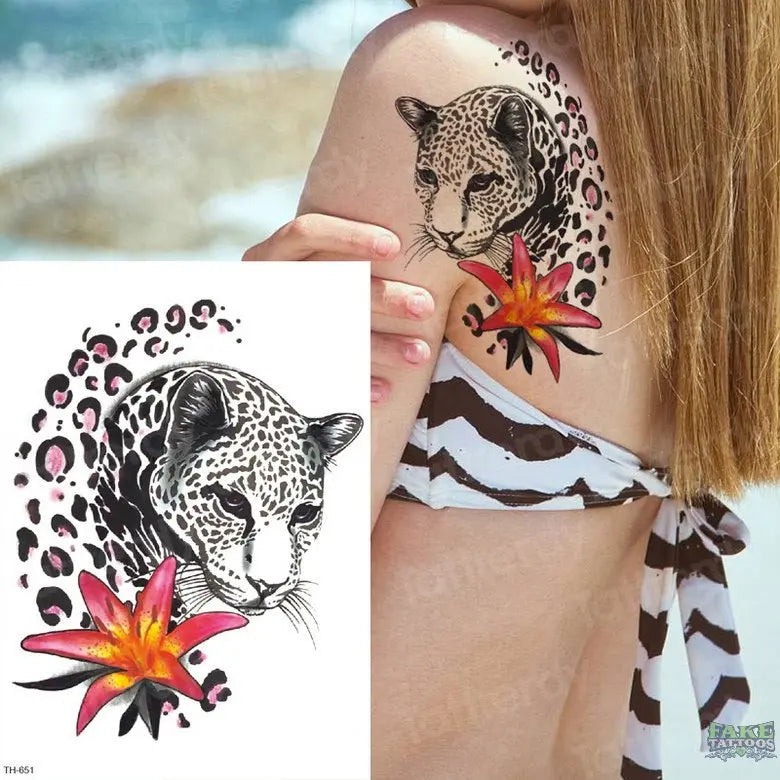 Leopard tattoo. Love the way it looks like fur:3 | Leopard tattoos, Leopard  print tattoos, Cheetah print tattoos
