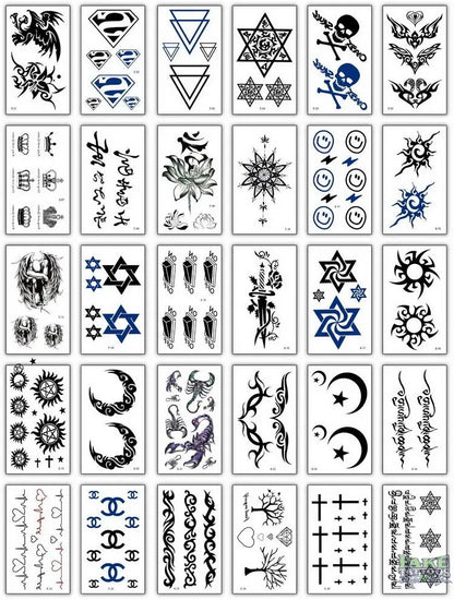 30pcs/lot halloween face tattoo sticker zombie scars tattoos with fake scab blood temporary tattoos stars transfer tatoo sets