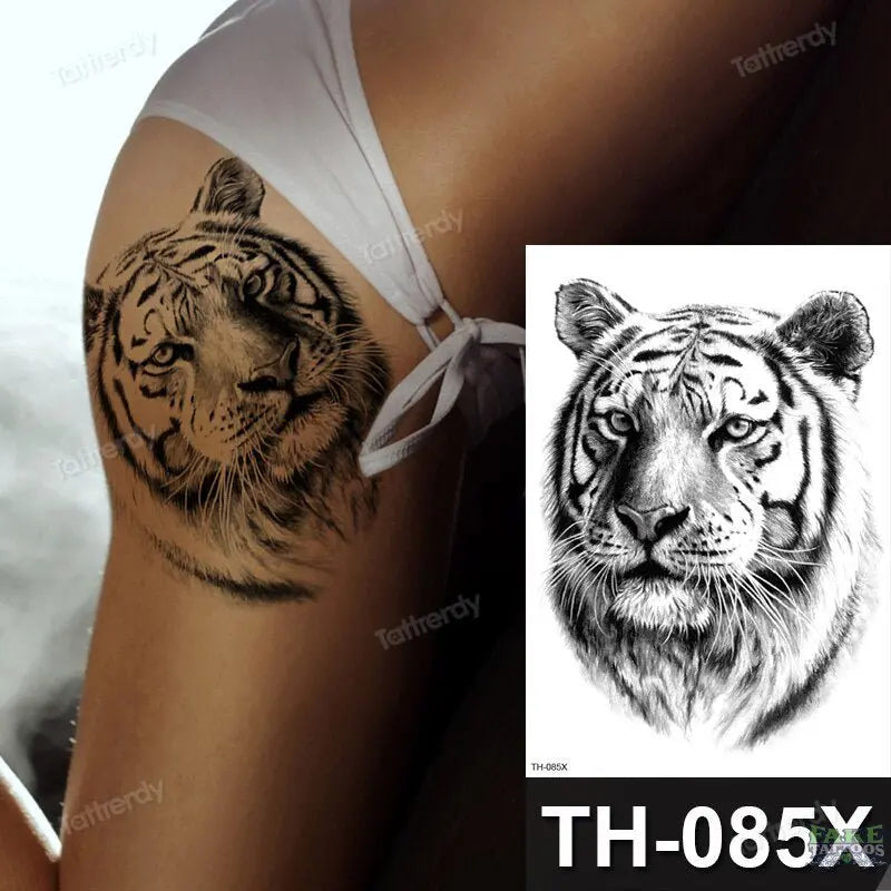 3D Realistic Temporary Transfer Tattoos Tiger Gladiator Pirate Compass  Clock Lion Sexy Skull Warrior Easy Apply to DIY Craft - Etsy