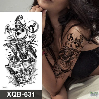 women temporary tattoo stickers black henna lace mandala flower butterfly waist tattoo water transfer sexy body art fake tattoos