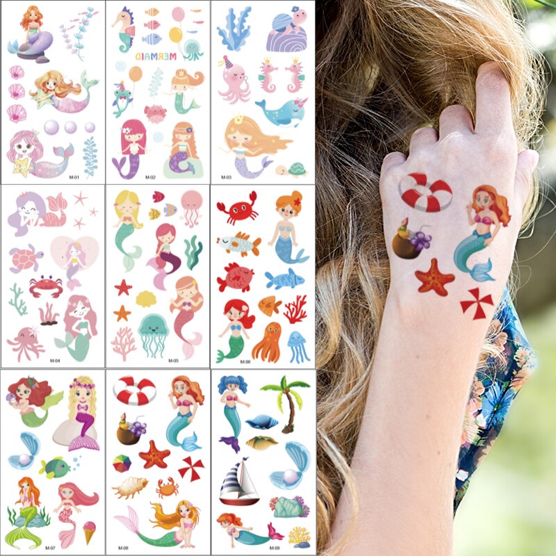 Disney Stitch Kids Temporary Tattoo Stickers Baby Girl Boy Toy